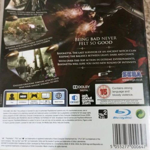 Bayonetta video game for PlayStation 3 new, excellent condition