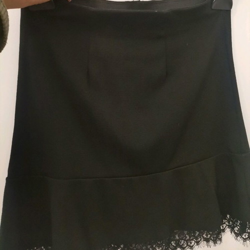 Pink Woman mini skirt used, black, size Small with lace trim