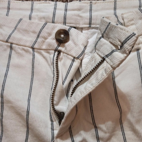 Women's striped bermuda shorts in rib fabric new, size L