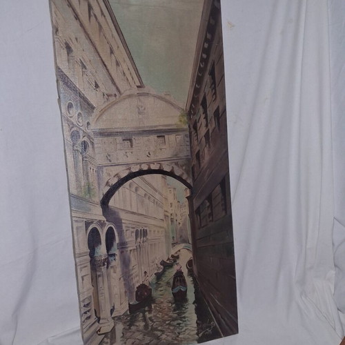 Metaxas Venice Ponte dei Sospiri oil painting on canvas 1929