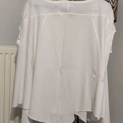 Asymmetric blouse Stradivarius white like new, large