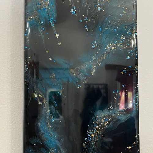 Canvas with resin decorative art 25x50cm new