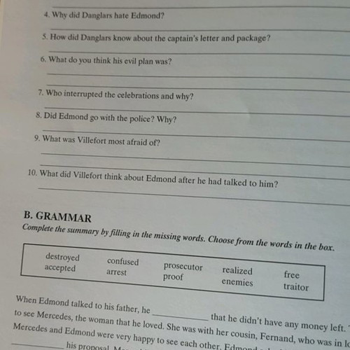 English learning comics with exercises, set of 4