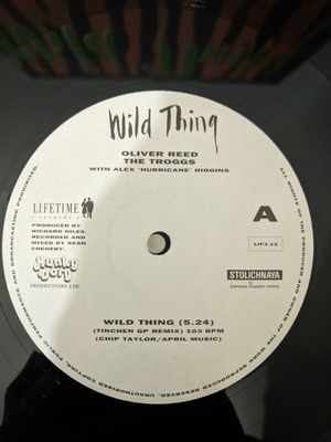 Oliver Reed, The Troggs With Alex 'Hurricane' Higgins Wild Thing vinyl record