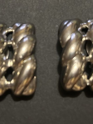 Vintage 80s clip-on earrings silver color, like new