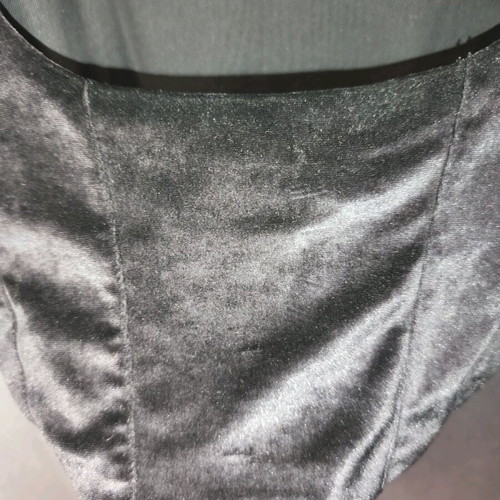 Velvet crop top Stradivarius like new, size medium, black