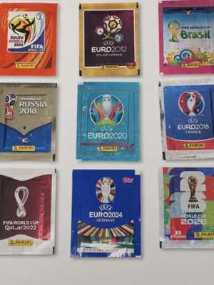Panini sealed Euro and World Cup sticker packs 2010-2026