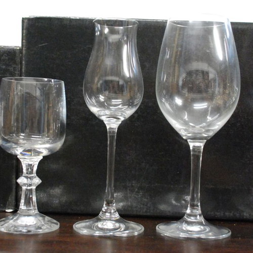 Spigelaw crystal glasses used, set of 20 assorted types