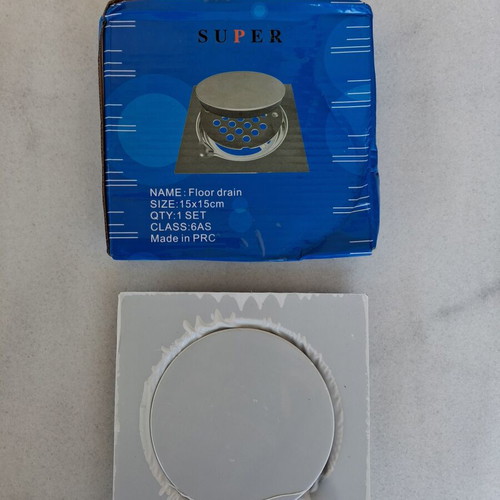 Stainless steel floor drain new 15x15cm with odor prevention cover