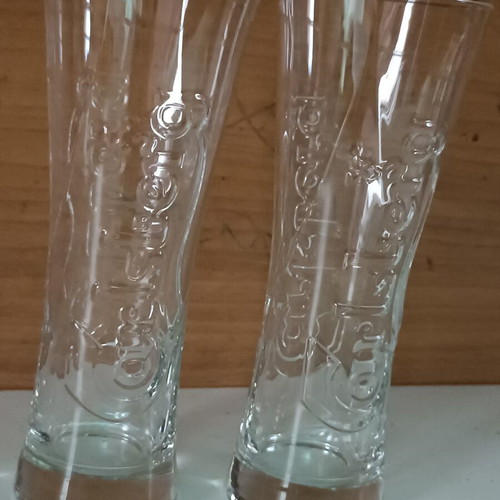 Ποτήρια μπύρας Carlsberg πακέτο 2 με ανάγλυφο σχέδιο