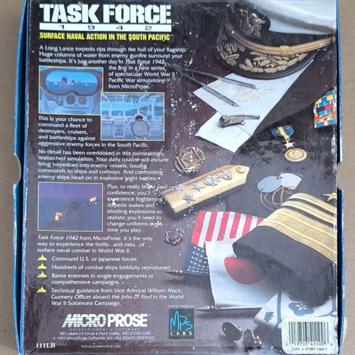 Task Force 1942 MicroProse PC like new, Big Box