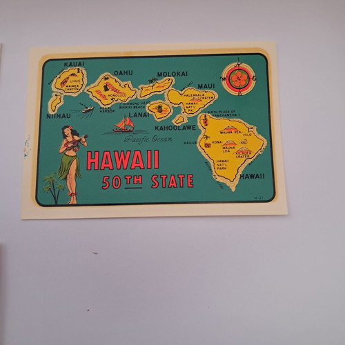 Hawaii Collectible Stickers like new, 3 rare vintage decals 50s-60s