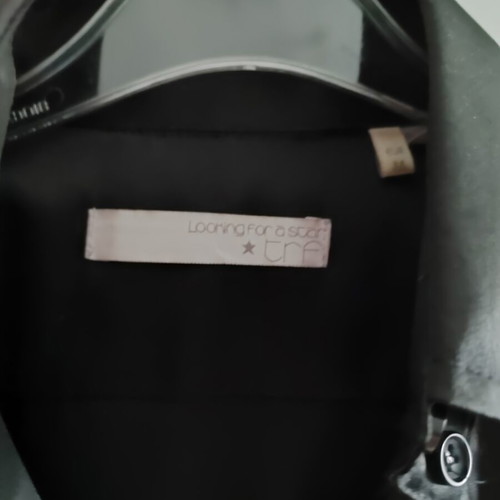 Zara women's shirt satin finish like new, black, slim fit