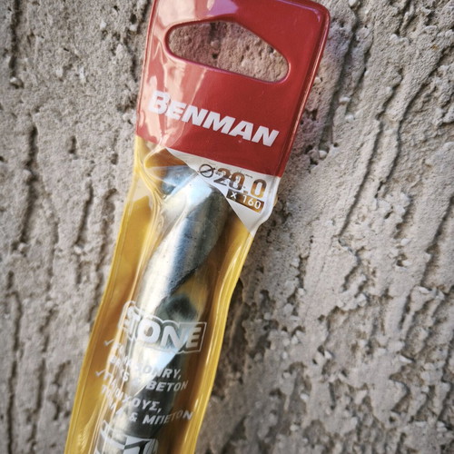 Benman Stone drill bit 20.0 x 160mm new for concrete and stone