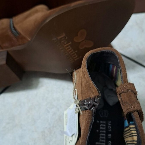 Felmini wide fit boots brown new, size 41