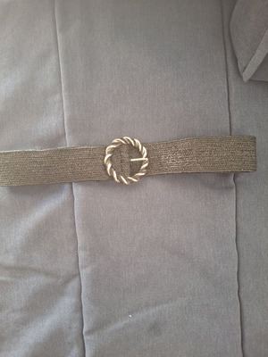 Elastic belt, black and gold