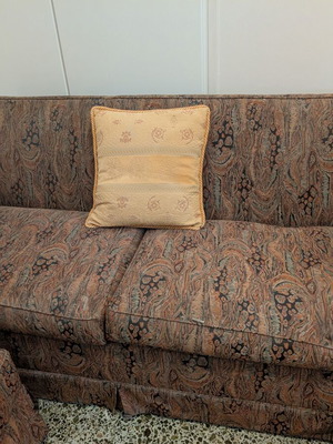 Living room furniture set used, sofa and two armchairs