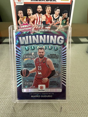 Winning Ticket Marco Guduric Euroleague Panini card new
