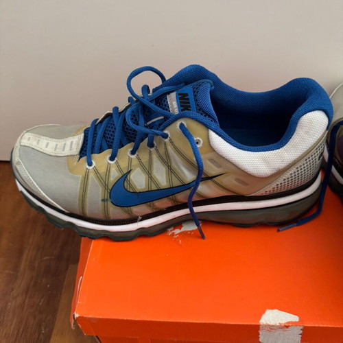 Nike Air Max Plus 2009 sneakers used, grey and royal blue, size 47.5