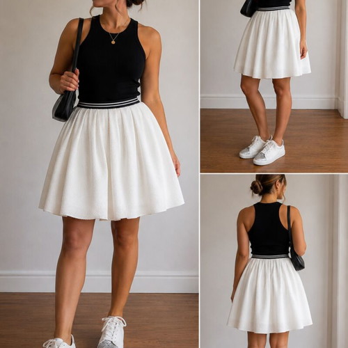 Tally Weijl white skirt size Large
