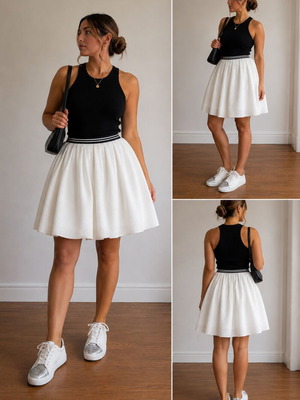 Tally Weijl white skirt size Large