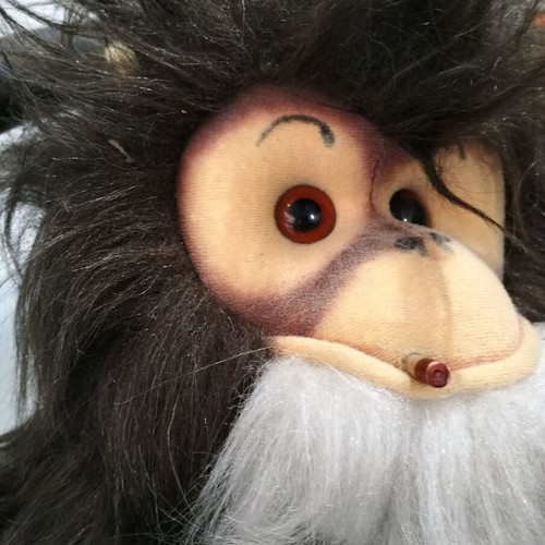 Vintage plush smoking monkey like new
