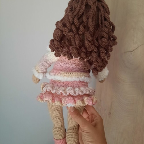 Handmade amigurumi doll 43 cm with removable clothes