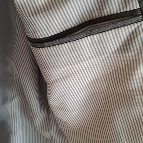 H&M blazer gray checkered with black collar like new