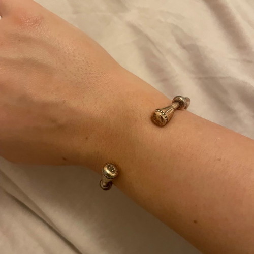 Links Of London Ladies Amulet 925 Rose Gold Vermeil Cuff Bracelet used