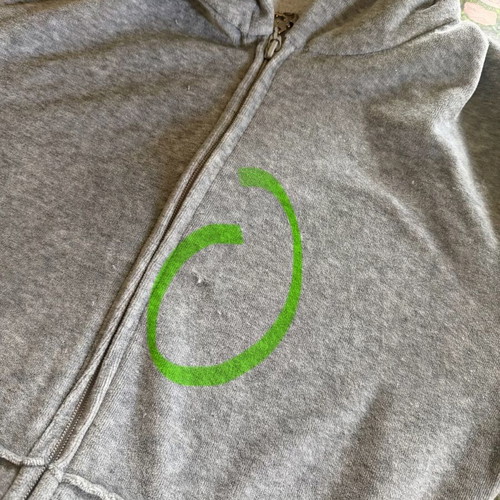 Sugarfree gray velvet hoodie cardigan used, size M