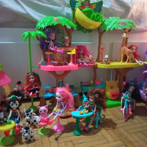 Enchantimals complete collection of houses and dolls used