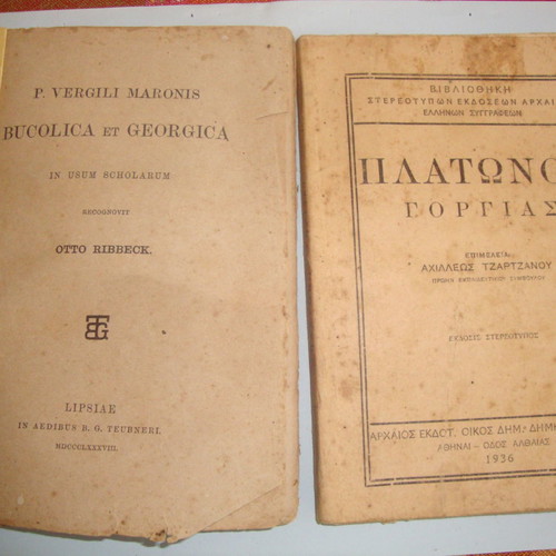 P. Vergili Maronis Bucolica et Georgica and Platon Gorgias with minor wear