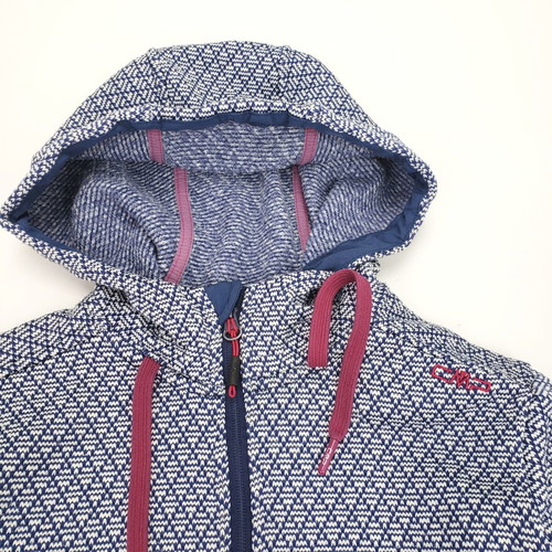 CMP Campagnolo 32H5596 Knit Tech women's knitted trekking jacket like new, XL, blue