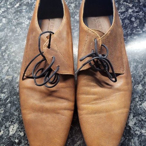 Kricket shoes used, brown, size 43, slip-ons