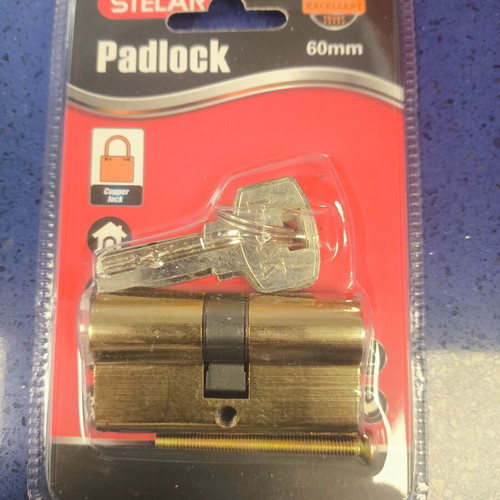 Padlock 60mm new with 5 keys
