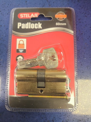 Padlock 60mm new with 5 keys