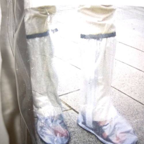 Waterproof shoe covers new, boot style with anti-slip sole