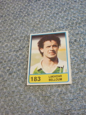 The Stars of Football 1986 Lakhdar Belloumi συλλεκτική κάρτα ποδοσφαίρου #183