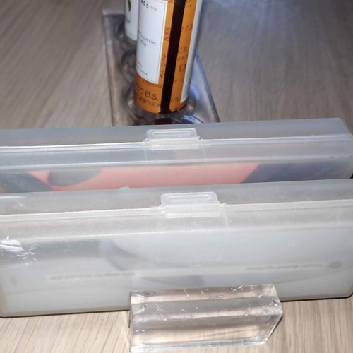 Korres Plexiglass transparent cosmetic and amenities holder used