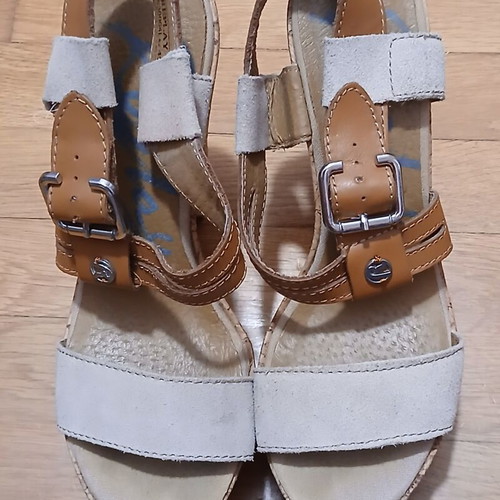 Replay women's platform sandals used, size 40, leather straps, cork sole