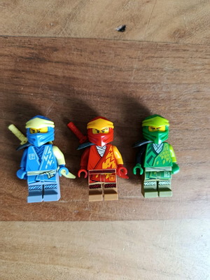 LEGO Ninjago Core set of 3 figures used (Jay, Kai, Lloyd)