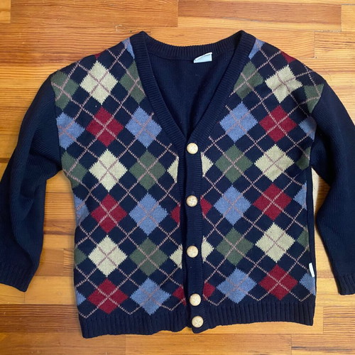 Vintage cardigan blue medium used for 7 years Musino
