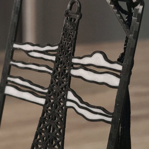 Handmade 3D Printed Paris Bookmark with Eiffel Tower and Tassel new