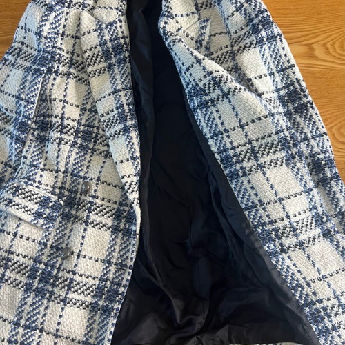 Zara Tweed Checked Blazer jacket, size L