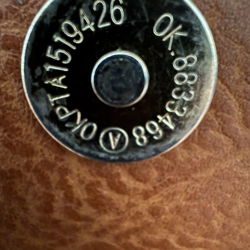 Crossbody bag used, beige and brown