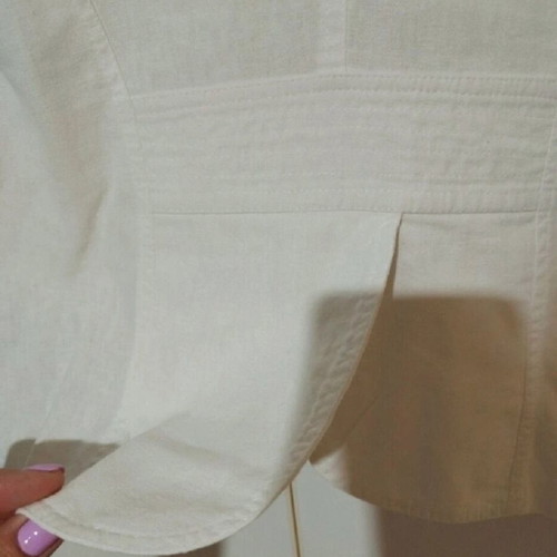 Provetto white summer jacket, cotton fabric, size M-L