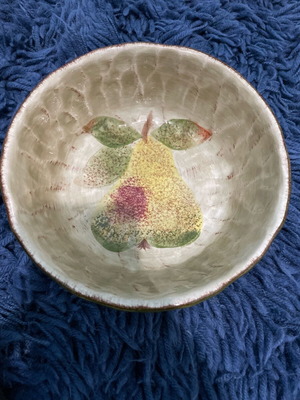 Set of three handmade bowls with painting like new