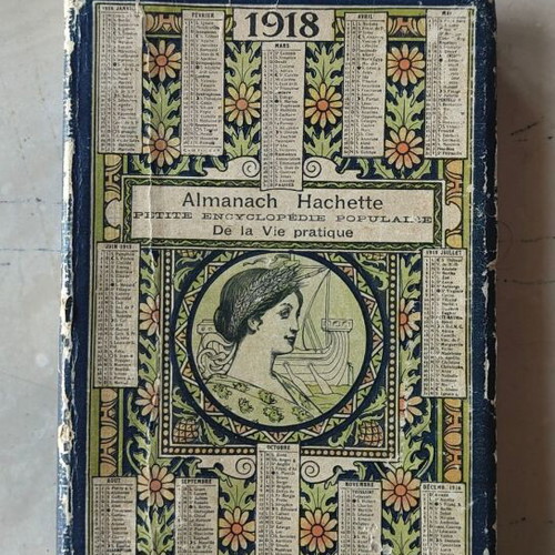 Rare French book 1918 used, almanac for World War I