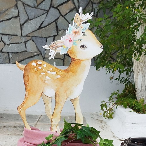 Wooden forest animal figures used, set of 10