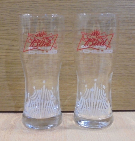 Budweiser μπίρα διαφημιστικό σετ 2 ποτηριών